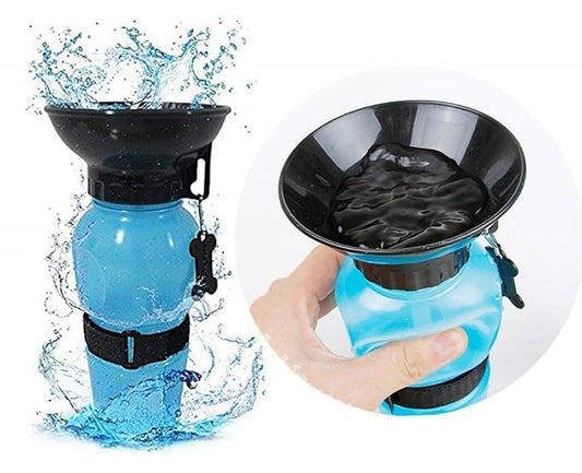 Portable Pet Water Bottle with Bowl | Leakproof Travel Water Dispenser for Dogs & Cats