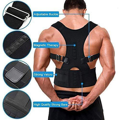 Posture Corrector Belt for Men & Women | Adjustable Back Support Brace for Neck, Shoulder & Spine Alignment