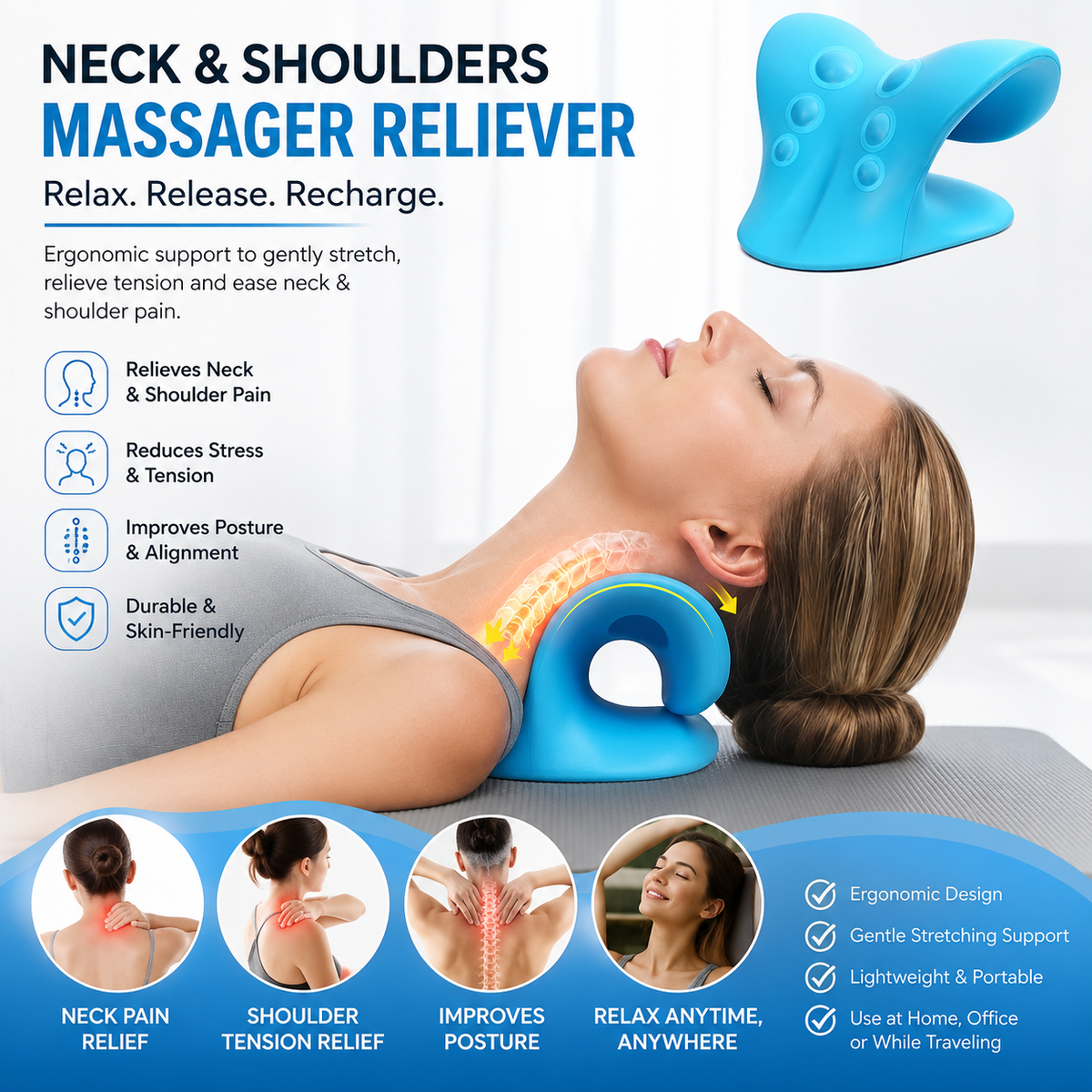 Neck & Shoulder Massager | Relaxation & Muscle Massage Tool