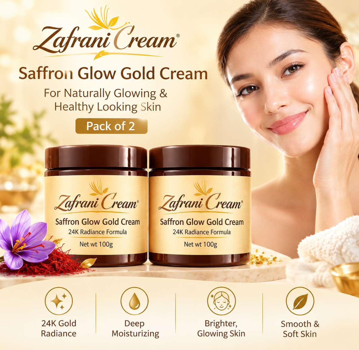 Magic Glow Gold & White Face Cream – Pack of 2